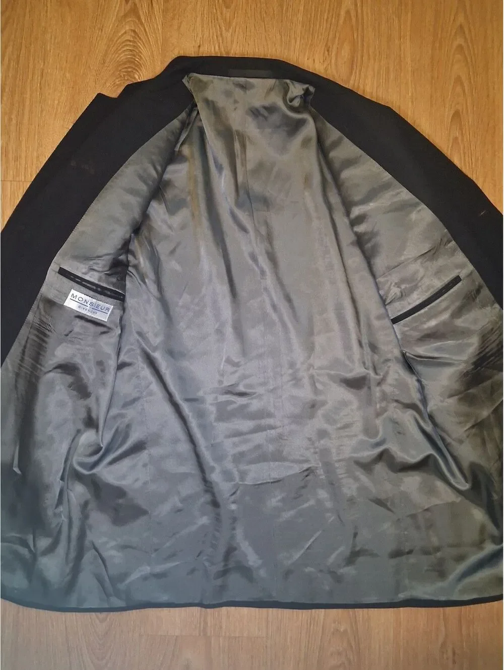 Givenchy Suit Jacket Sport Coat 48R Black 100% Worsted Wool
